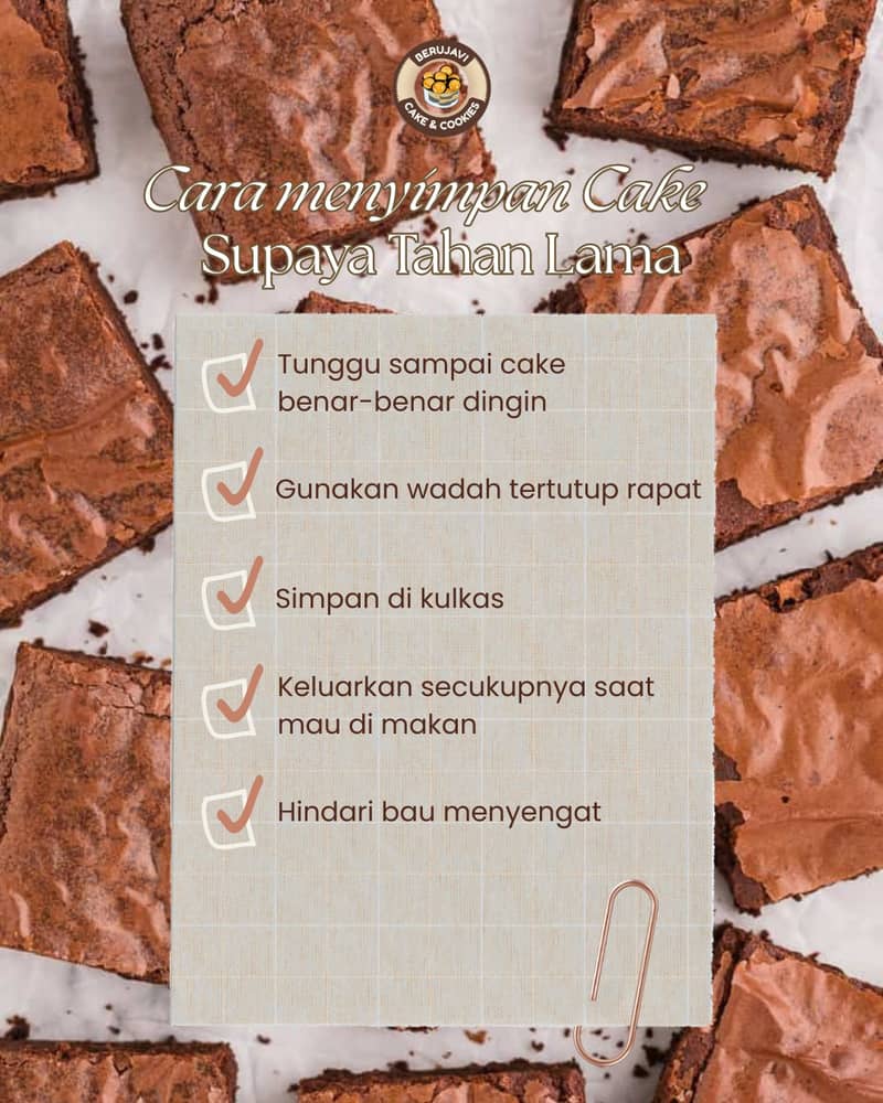 Setiap potong cake punya cerita 🎂🤎
Cerita tentang waktu, rasa, dan momen kecil yang ingin dinikmati pelan-pelan.
Supaya cake tetap lembut, moist, dan rasanya nggak berubah, cara menyimpannya nggak boleh asal.
Hal sederhana yang bikin kualitas tetap terjaga ✨
Karena buat kami di Berujavi Cake & Cookies, disimpan dengan penuh perhatian akan selalu menghadirkan rasa terbaik di setiap gigitan 🤍
Pelan-pelan, nikmati, dan biarkan cake menceritakan rasanya sendiri 🍫🎂
#BerujaviCakeAndCookies
#CakeLovers
#TipsCake
#CaraSimpanCake
#HomemadeCake
#SweetMoments